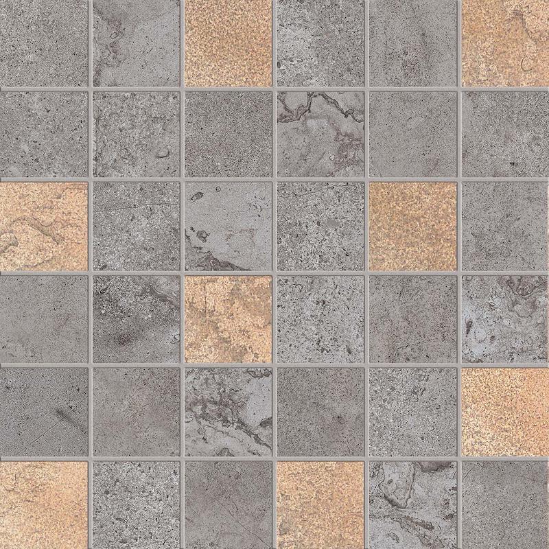 ABK ALPES RAW Mosaico Quadretti Glam Lead  30x30 cm 8.5 mm Matt 